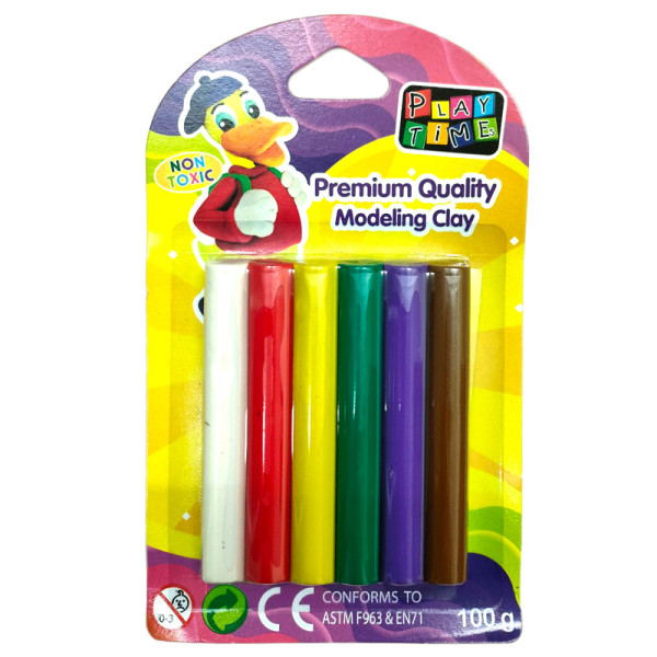 Đất nặn 6 màu 100g 002-6100 (Play Time)